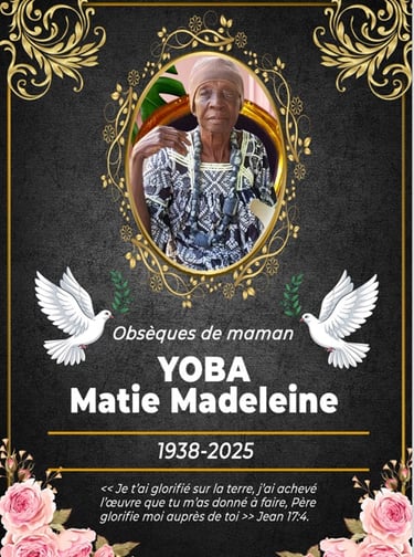 Les obsèques de maman Morfeuh Yoba Madeleine dit maman coco 