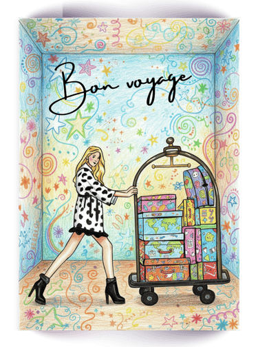 Colored in coloring page example of a cute girl