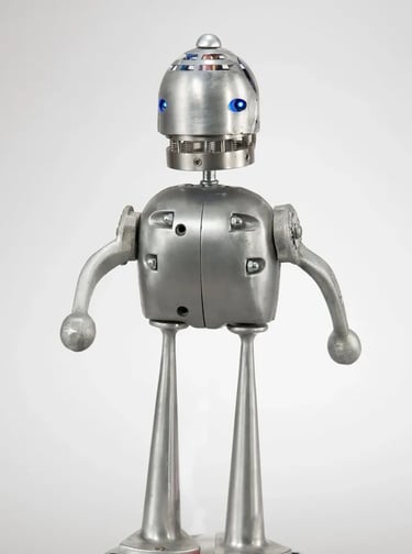 Robot sculpture by Santa Barbara sculptor Tal Avitzur