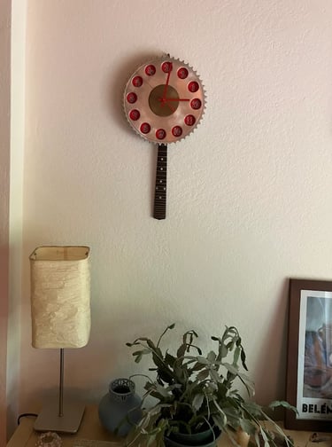 Talbotics wall clock at home in Santa Barbara.