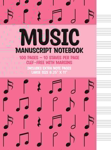 Manuscript Book - 10 Staves - All-Purpose Cover