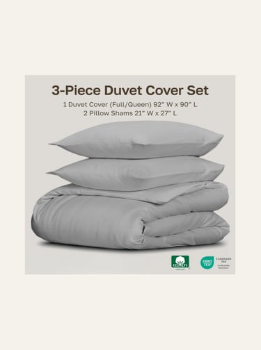 California Design Den 3 Pc Duvet Queen Grey Light 