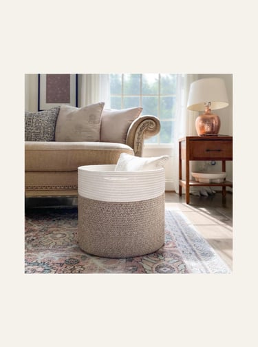 Goodpick 15.8 x 15.8 x 13.8 Inches Blanket Basket - Mele