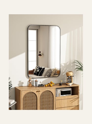 Riskioir 20x28 Inch Mirror Black Rim