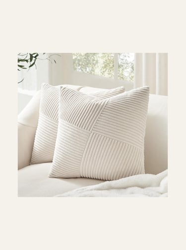 Topfinel Cream White Decorative Neutral Throw Pillow Covers