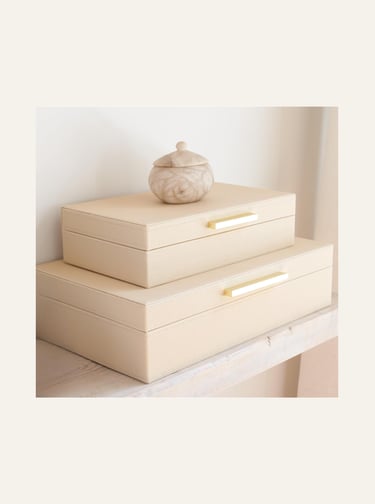 ZICOTO Decorative Storage Boxes with Lids Set of 2 