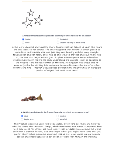 Tawfiq Issue 2 Quiz answers 3, 4