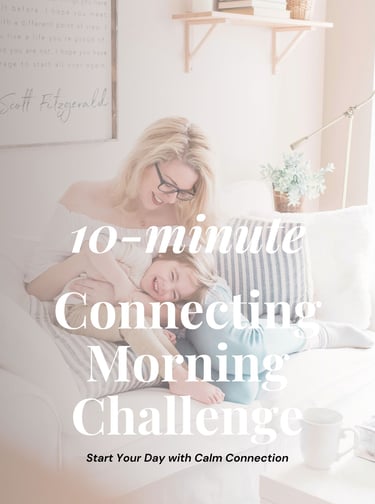 Connecting Morning of a mom playing with a happy kid