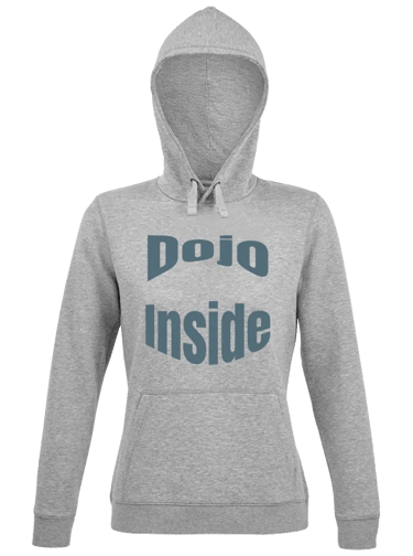 felpa con cappuccio donna grey front