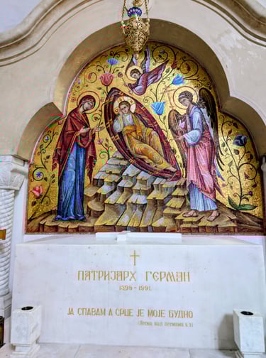 Patriarch Germans tomb in St. Mark Orthodox church Belgrade, serbia