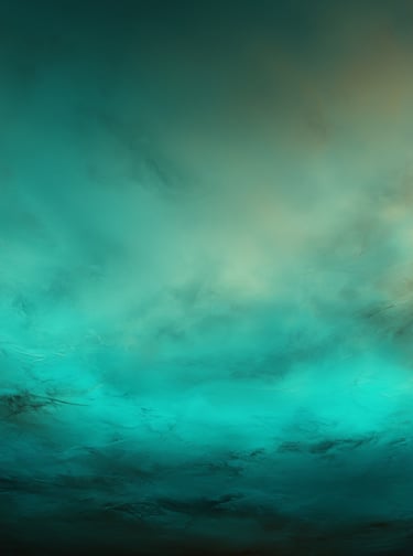 Creativity abstract wall art print, teal and turquoise textured modern painting