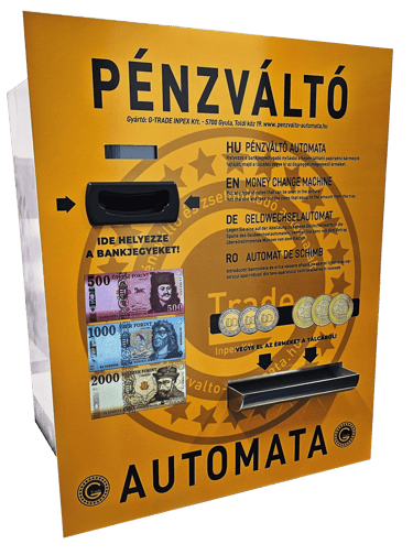 Rozsdamentes pénzváltó