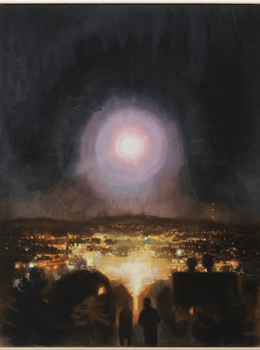 Arthur Metz La Lune n’a rien perdu de son éclat acrylique artiste Galerie Maxime Allain