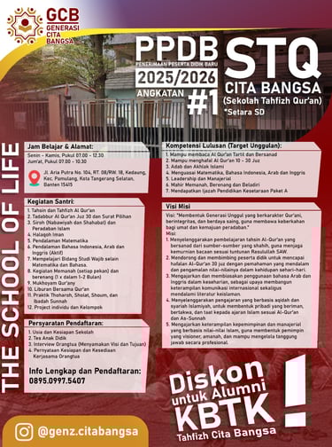 STQ (Sekolah Tahfizh Qur'an) Sekolah Dasar yang Berbasis Al-Qur'an