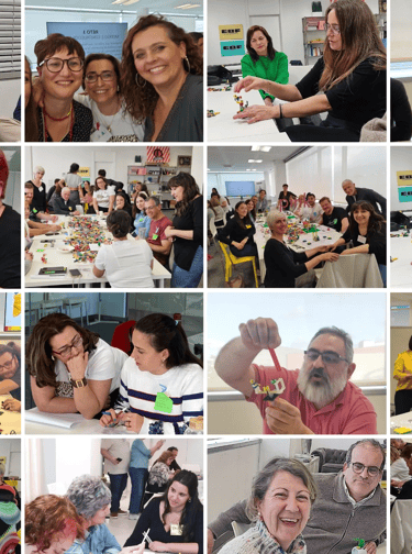 Collage de fotografías de los talleres de facilitación.