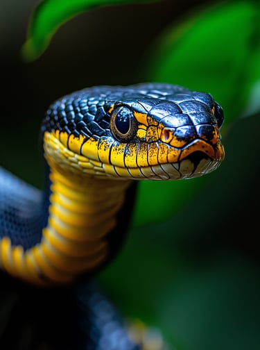 Closeup of a King Cobra in Thailand