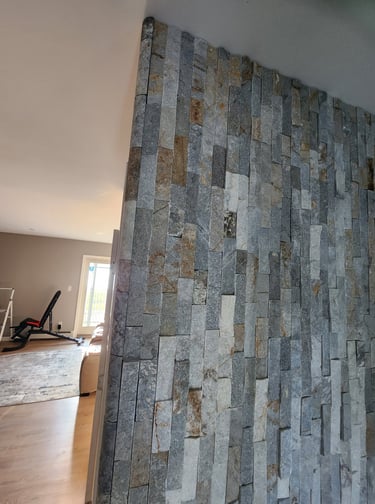 installation of molding by Artworks by Marcine NJ artist