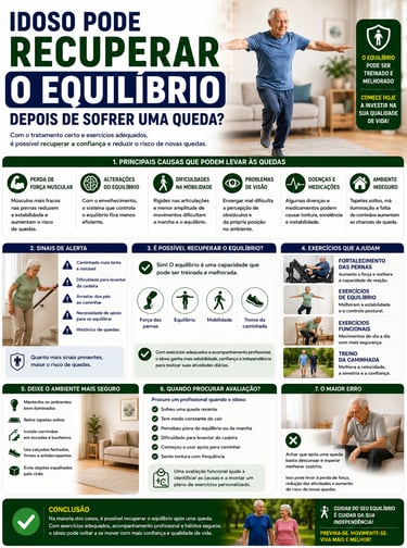 Idoso pode recuperar o equilíbrio depois de sofrer uma queda?