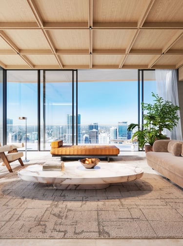 Mandarin oriental residences in Miami living room