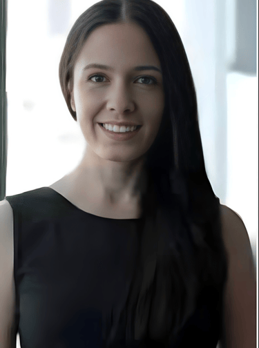 a woman with long hair and a black dresslorena orellana