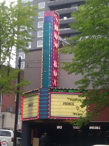 Green Room marquee of Prince