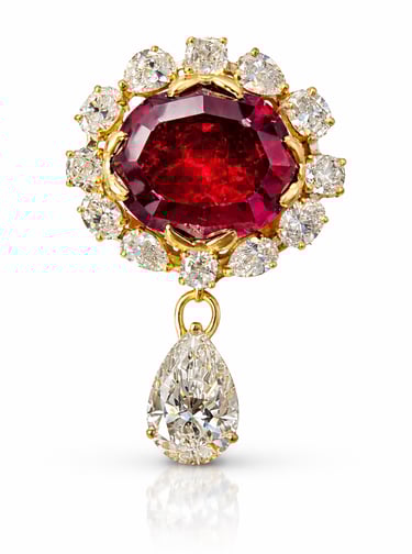 The Red Hope Cuprite Diamond Pendant