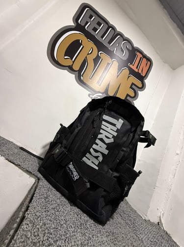 Thrasher BackPack. Morral lleno del estilo Skate para que lleves lo mejor de ti.  