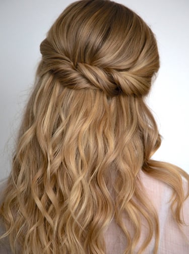Beautiful bridal hairstyle using clip in hair extensions