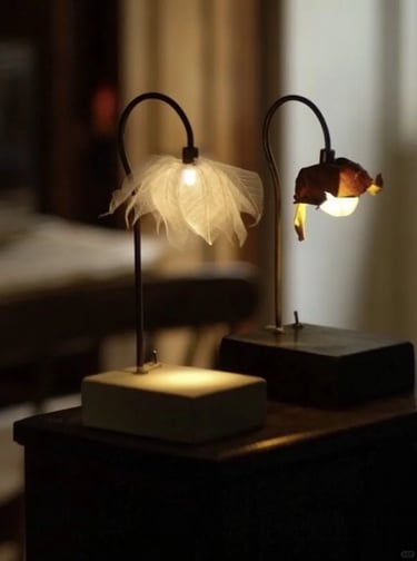 Balcony reading corner lighting idea with warm decorative lamps, soft shadows, and a cozy evening at