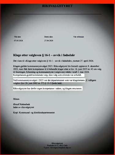 Fredrikstad Kommune bystyret, Riksvalgstyrets, Norge, Salah Hassan al saadi, Styrer