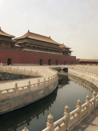 Fine art architectural photograph of the Inner Golden River in the Forbidden City, Beijing. Captured