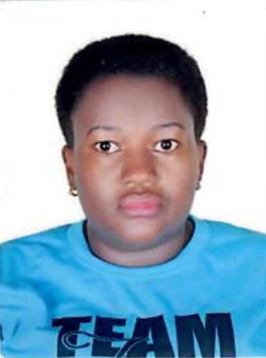 a woman in a blue shirt with a blue shirt