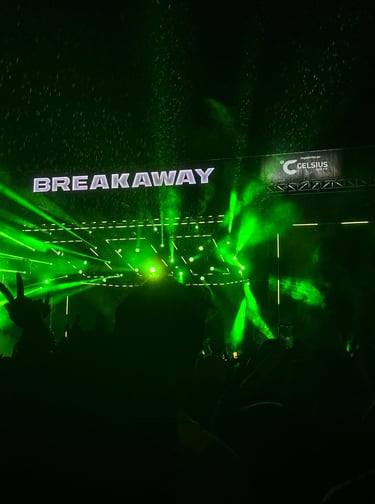 breakaway festival sign in front of a green light