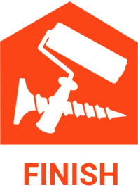 finishing services like insulation, plasterboard fixing and stopping, interior and exterior painting