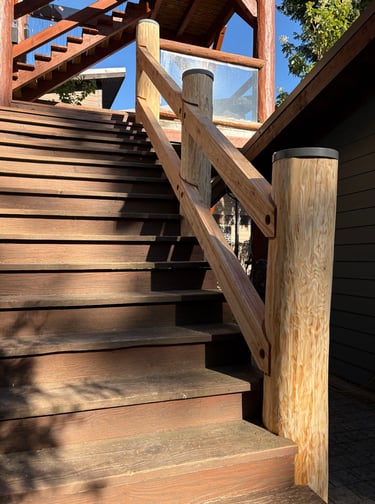 Nanaimo home railing and post repair, completed by Vancouver Island company Embassy Restorations