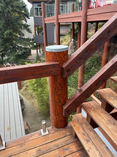 After image of railing restoration in Nanaimo
