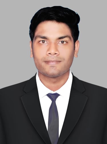 Akhil A R in a suit and tie with a tie