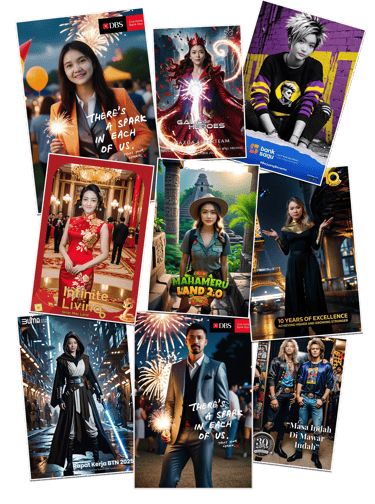 Photobooth AI result using magic mirror photobooth in Jakarta by sewaingame studio