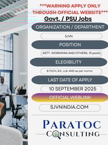 SJVN JOBS
