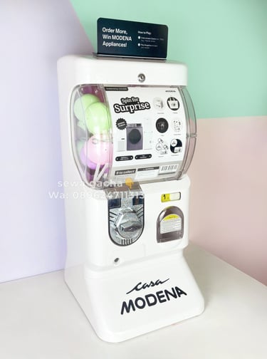 sewa mesin gachapon mini putih jabodetabek