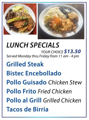 sabor latino latin mexican guatemalan food delivery byob