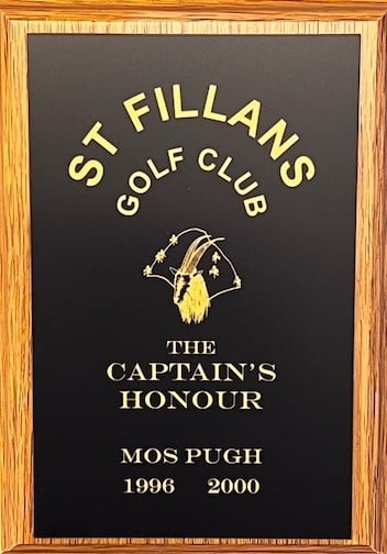 Laser engraved plastic plaque sign