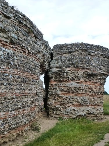 Roman shore fort at Burgh Castle, Norfolk
