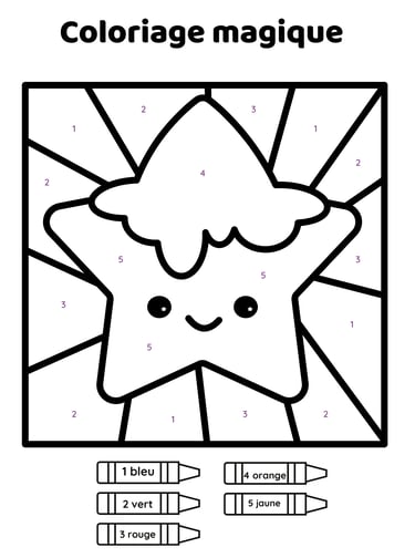 coloriage magique étoile
