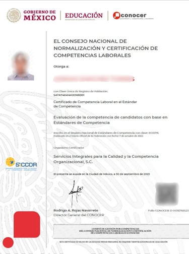 Reconocimiento oficial SEP- Conocer