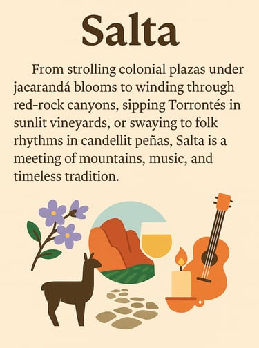 Salta Tradition and Landscapes Summary Illustration