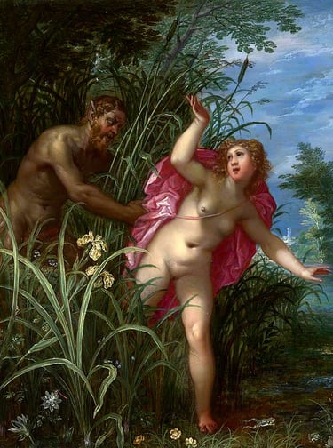 Pan pursuing Syrinx (1615)