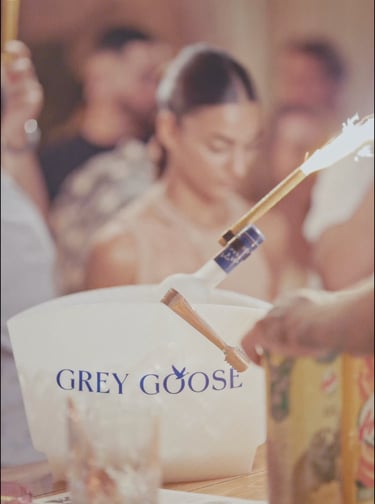 a bottle of grey goose at a Private event
