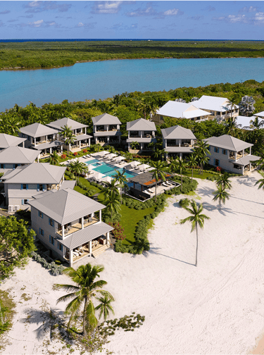 a beachfront home with a view of the ocean
