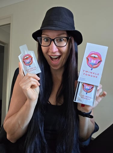 Pleasure Toy Queen Patricia Pleasurelit with the Twinkle Tongue Saliva enhancer review